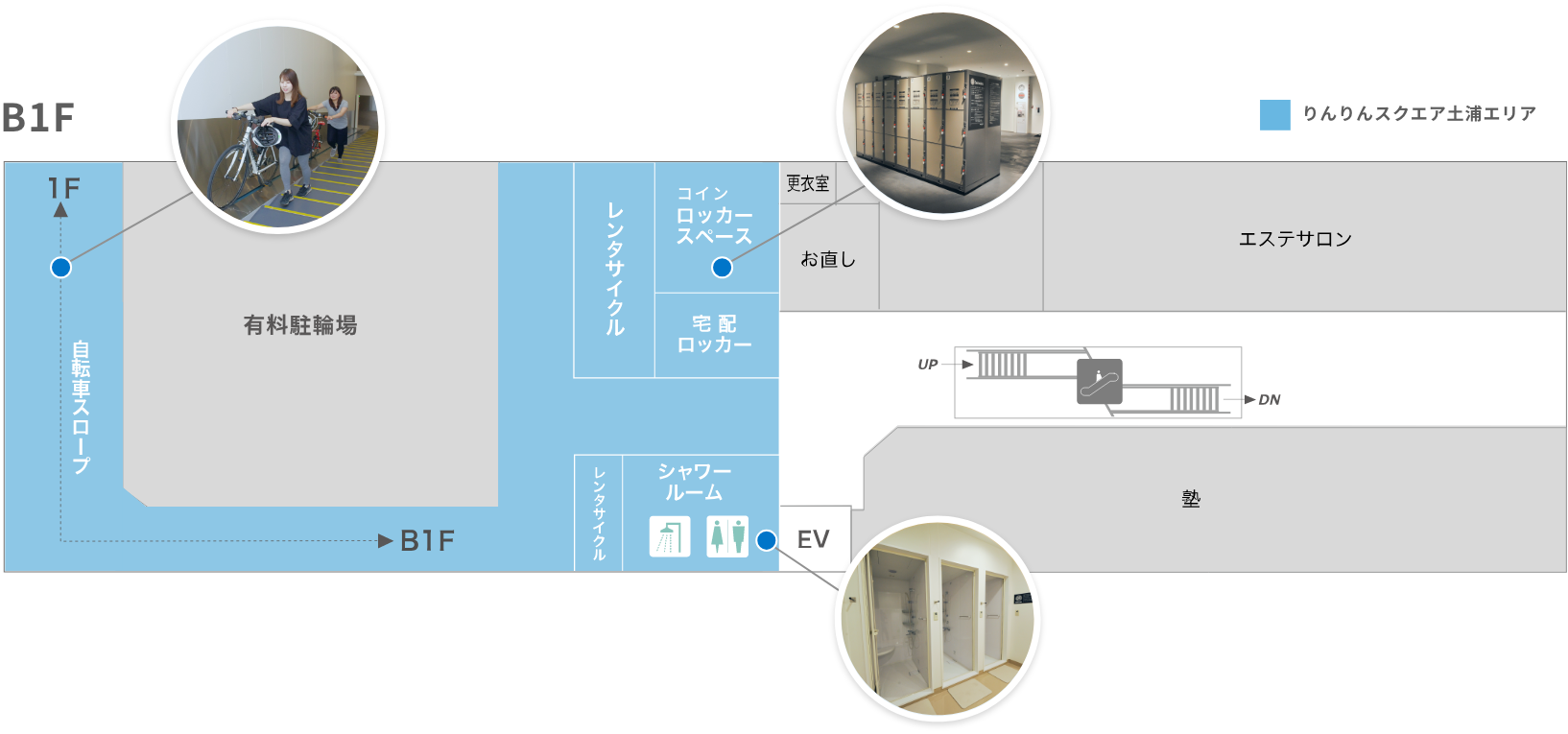 りんりんスクエア土浦マップB1F