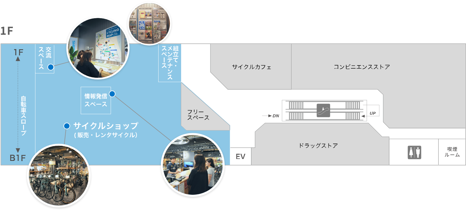 りんりんスクエア土浦マップ1F