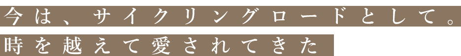 今はサイクリングロードとして街を超えて愛されてきた