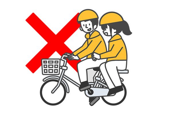二人乗りは原則禁止